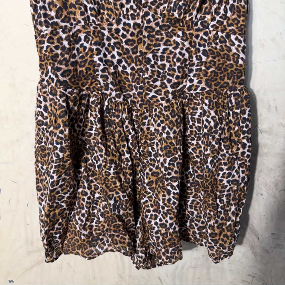 American Eagle AE V-Neck Romper Leopard Print Size Medium - Picture 12 of 13